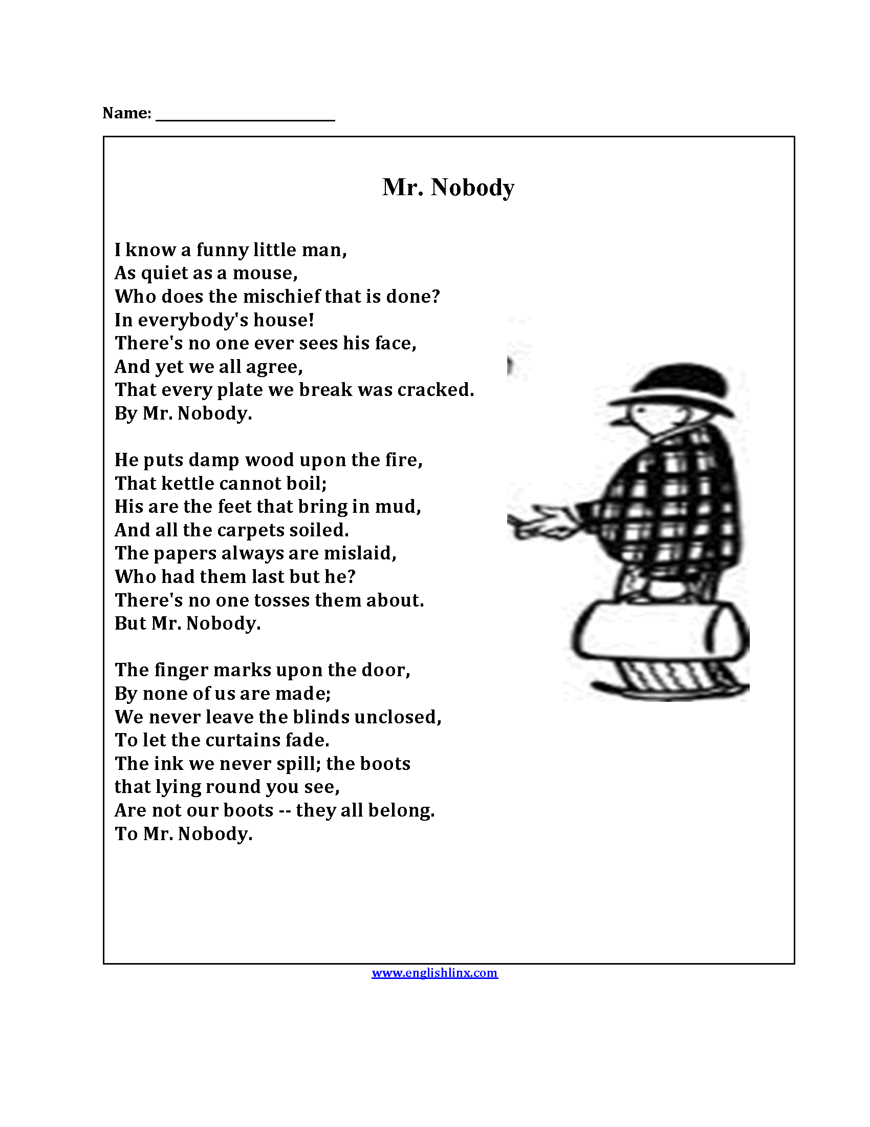Englishlinx Poetry Worksheets Englishlinx Poetry Worksheets