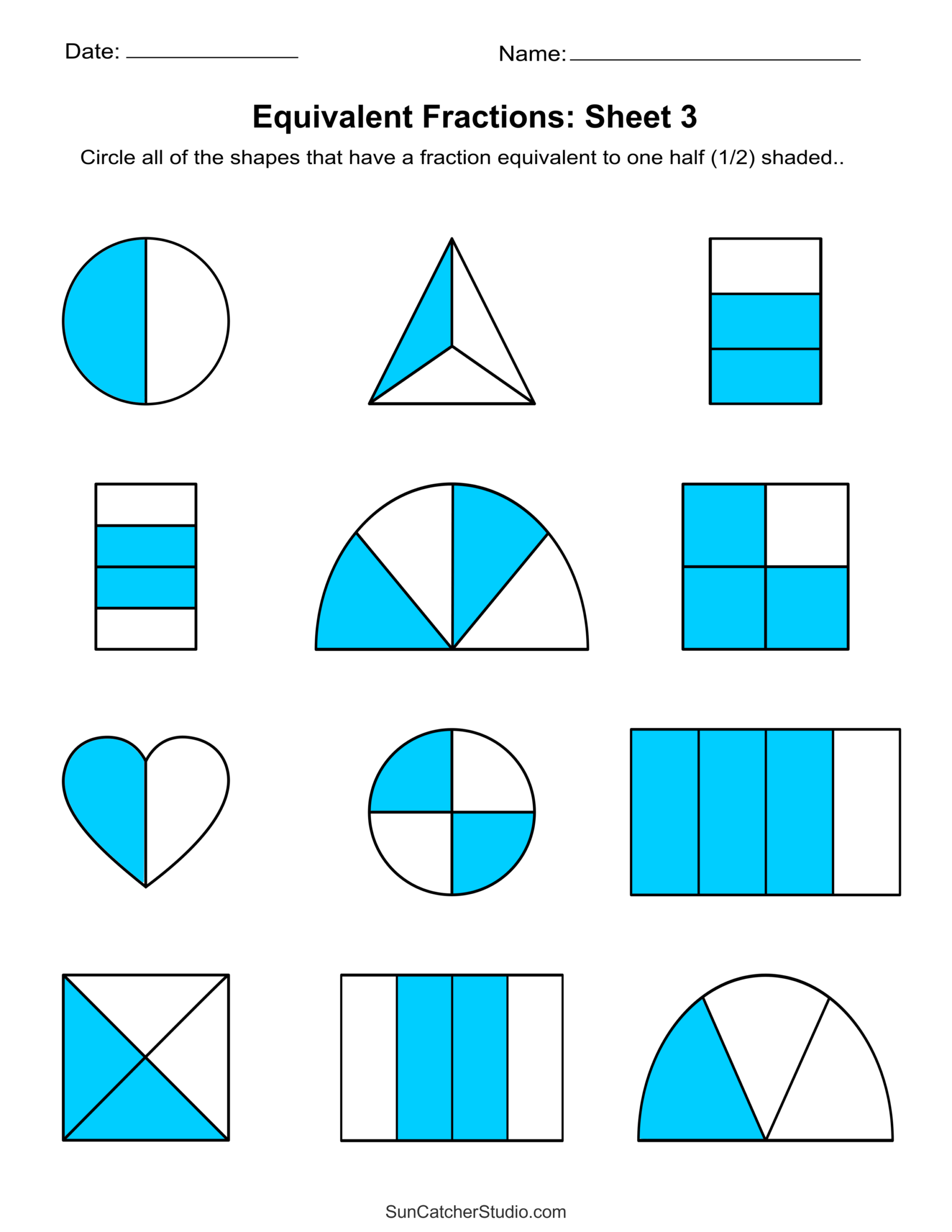 Equivalent Fractions Finding And Writing Equal Fractions Free Printables Lettering SVG Files Tools Apps