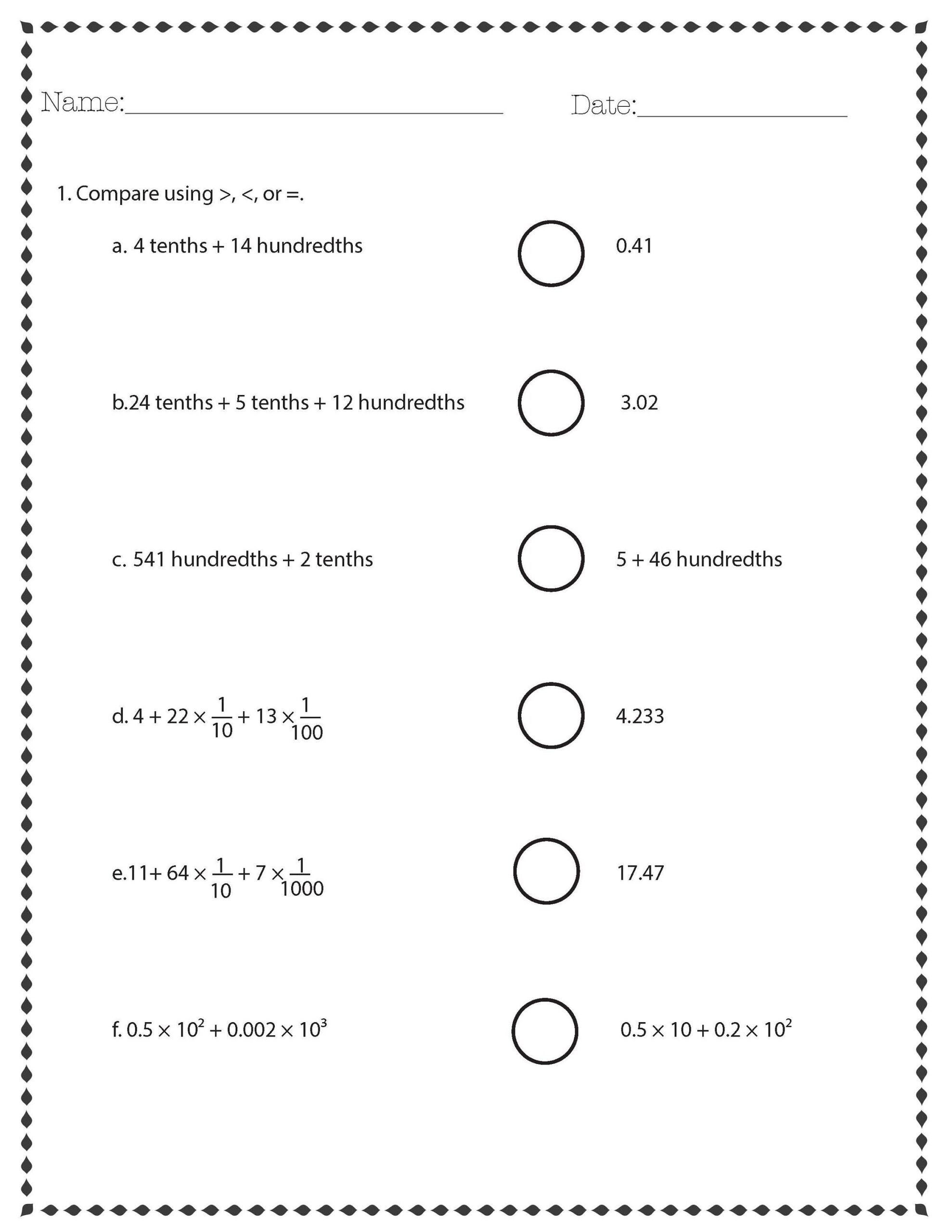 Eureka Math Engage NY Extra Worksheets For 5th Grade module 1 Etsy Israel