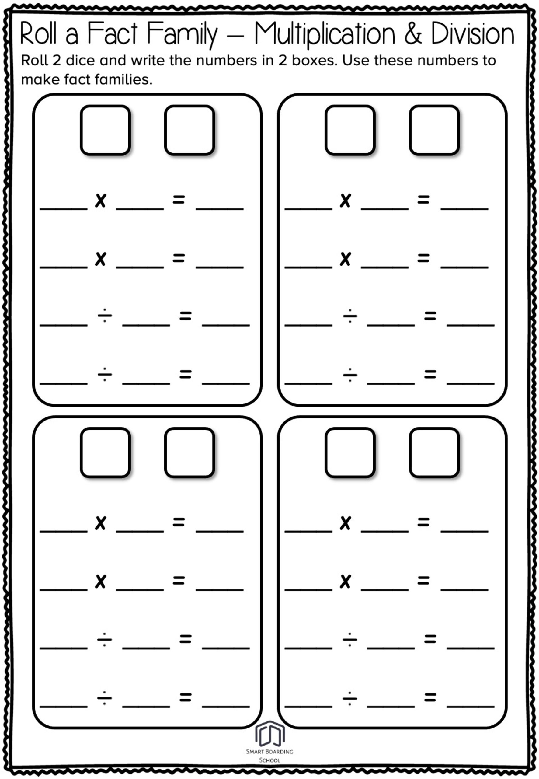Fact Family Worksheets Fact Family Worksheets