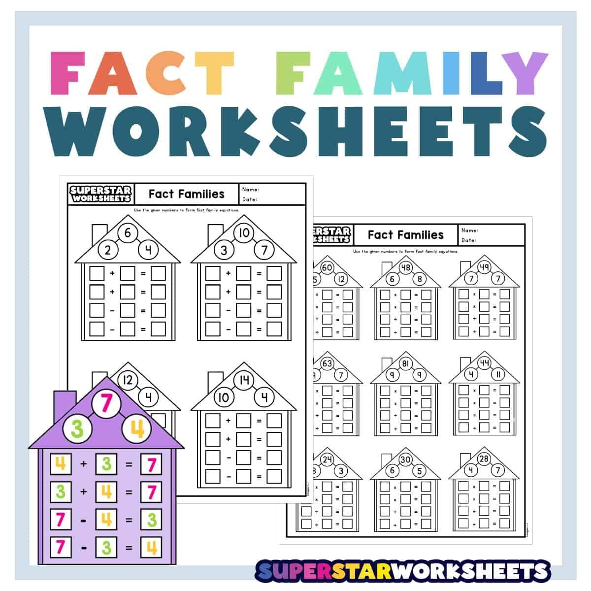Fact Family Worksheets Superstar Worksheets Input Output Tables Worksheet
