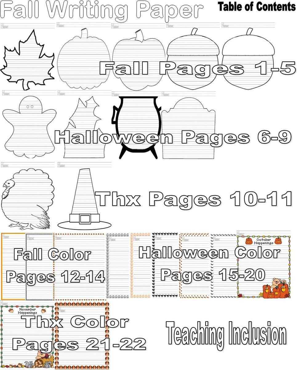 Fall Autumn Halloween Thanksgiving Journal Writing 18 Pages Primary LINED PAPER Made By Teachers Fall Autumn Halloween Thanksgiving Journal Writing 18 Pages Primary LINED PAPER Made By Teachers