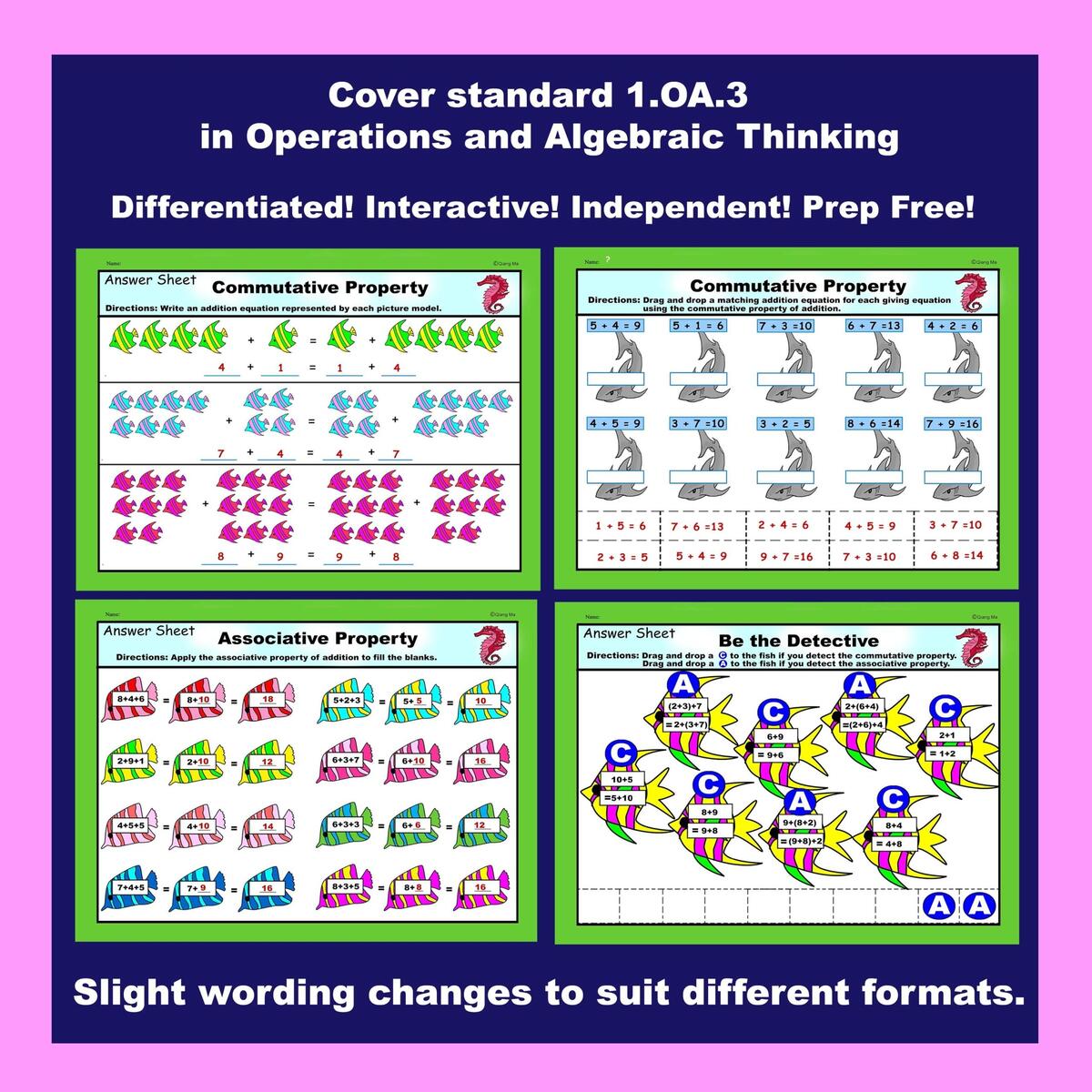 First Grade Math Commutative Associative 1 OA 3 Made By Teachers First Grade Math Commutative Associative 1 OA 3 Made By Teachers