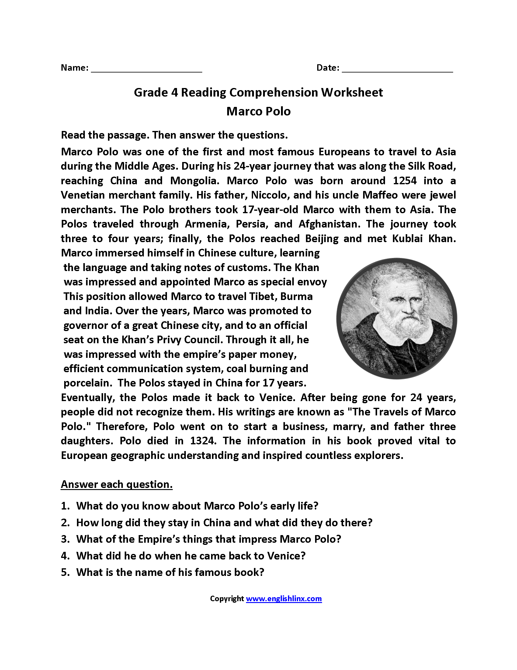 Fourth Grade Reading Worksheets Improve Fluency Comprehension Free 4th Grade Reading Comprehension Printable Worksheet Download Free 4th Grade Reading Comprehension Printable Worksheet Png Images Free Worksheets On Clipart Library