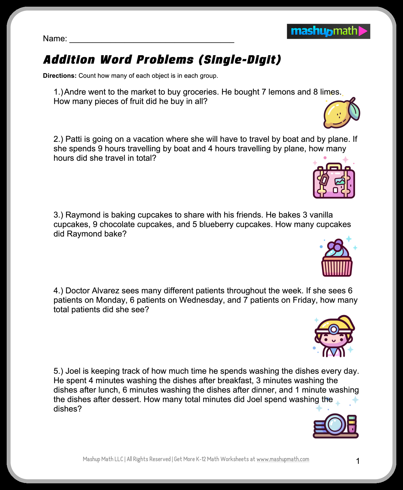 Free 1st Grade Math Worksheets Printable W Answers Mashup Math Free 1st Grade Math Worksheets Printable W Answers Mashup Math