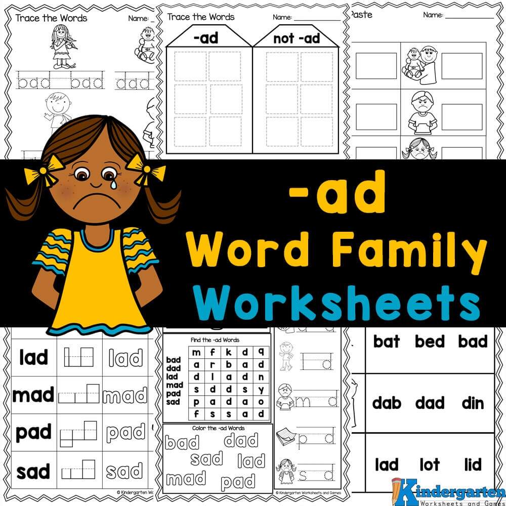 Free Ad Word Family Worksheet Download Free Ad Word Family Worksheet Png Images Free Worksheets On Clipart Library