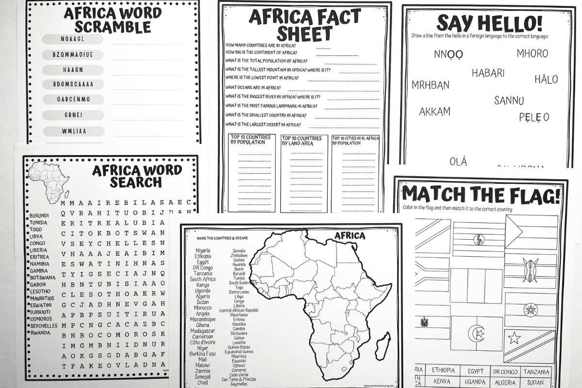 Free Africa Worksheets For Middle School Geography Printables Free Africa Worksheets For Middle School Geography Printables