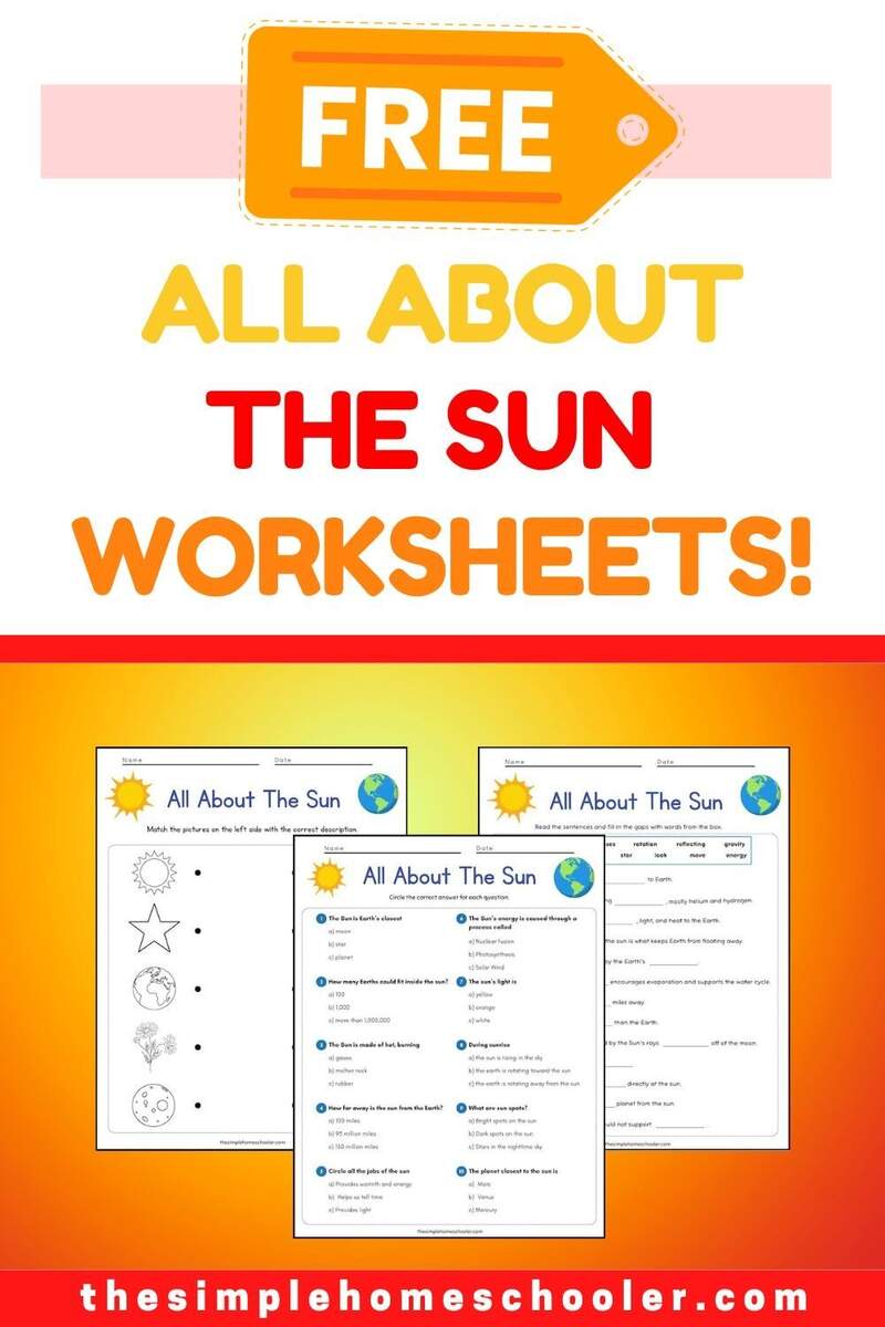 Free All About The Sun Worksheet Packet The Simple Homeschooler Free All About The Sun Worksheet Packet The Simple Homeschooler