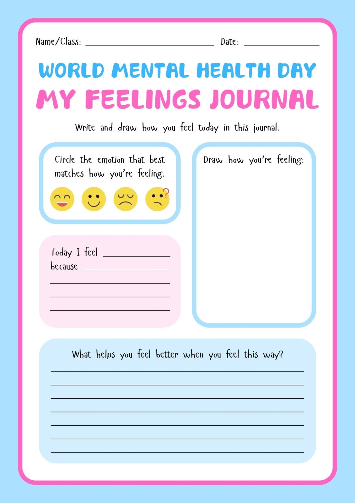 Page 2 Free And Customizable Mental Health Templates Canva