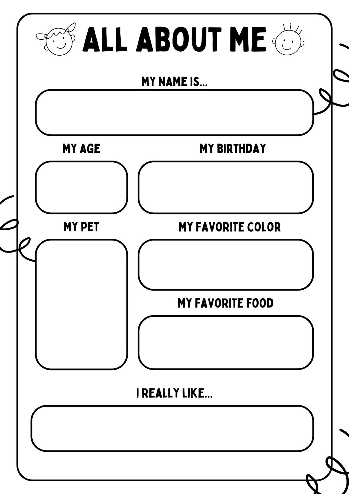 30 All About Me Worksheets Free PDF Printables