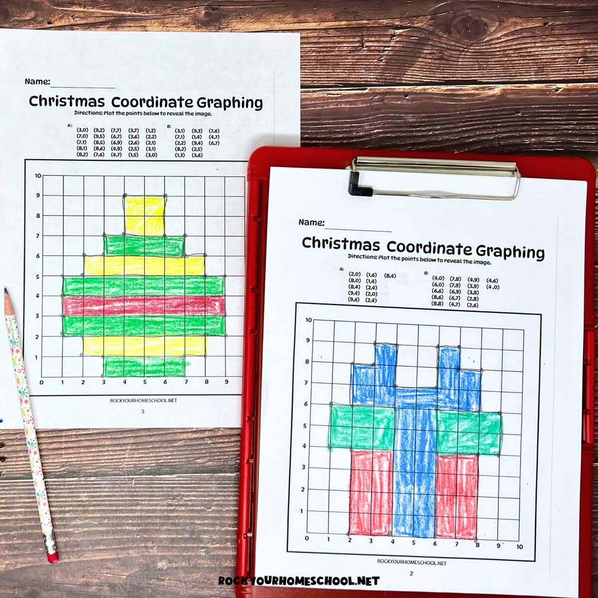 Free Christmas Coordinate Graphing Worksheets For Holiday Fun Rock Your Homeschool
