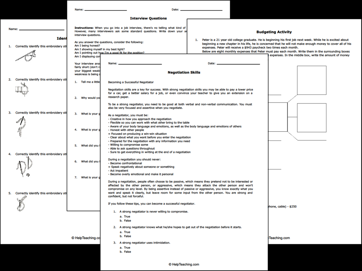 Free Life And Money Skills Worksheets 11 Free Printable Worksheets Coping Skills Free PDF At Worksheeto