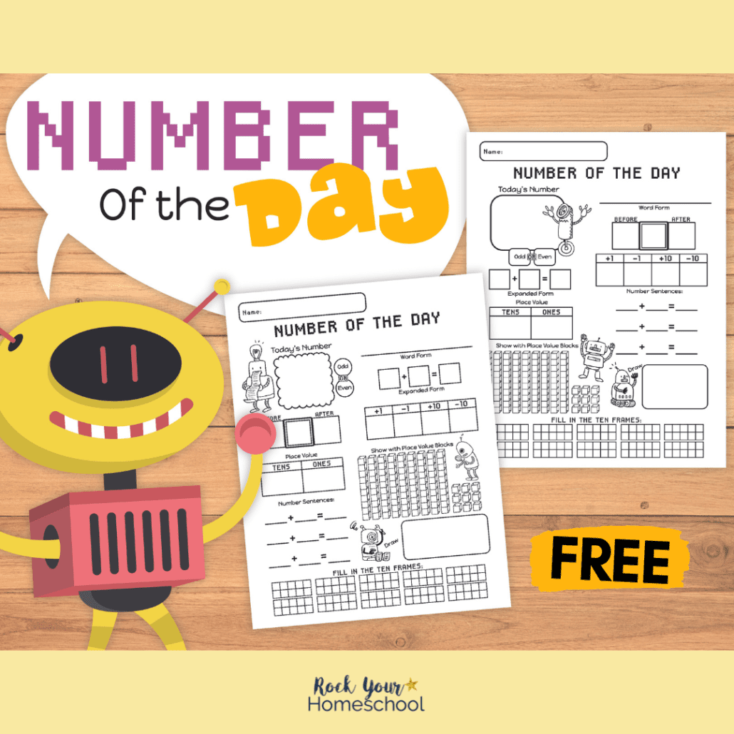Free Number Of The Day Worksheets For Simple Math Fun Rock Your Homeschool