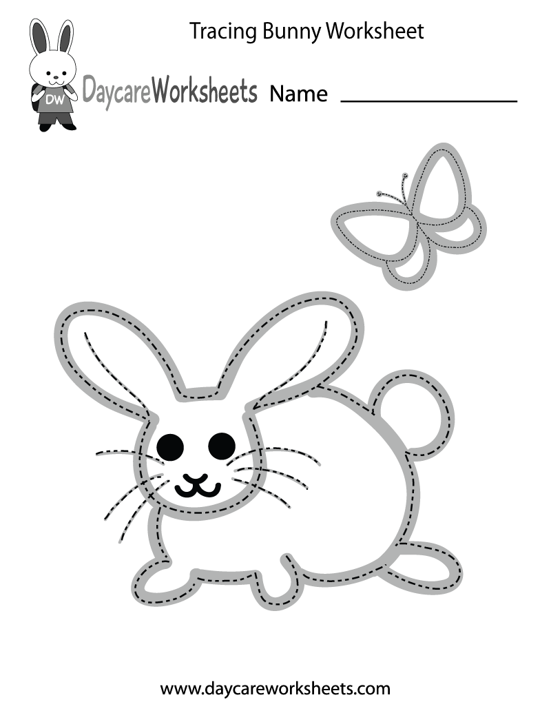 Free Preschool Tracing Bunny Worksheet Free Preschool Tracing Bunny Worksheet