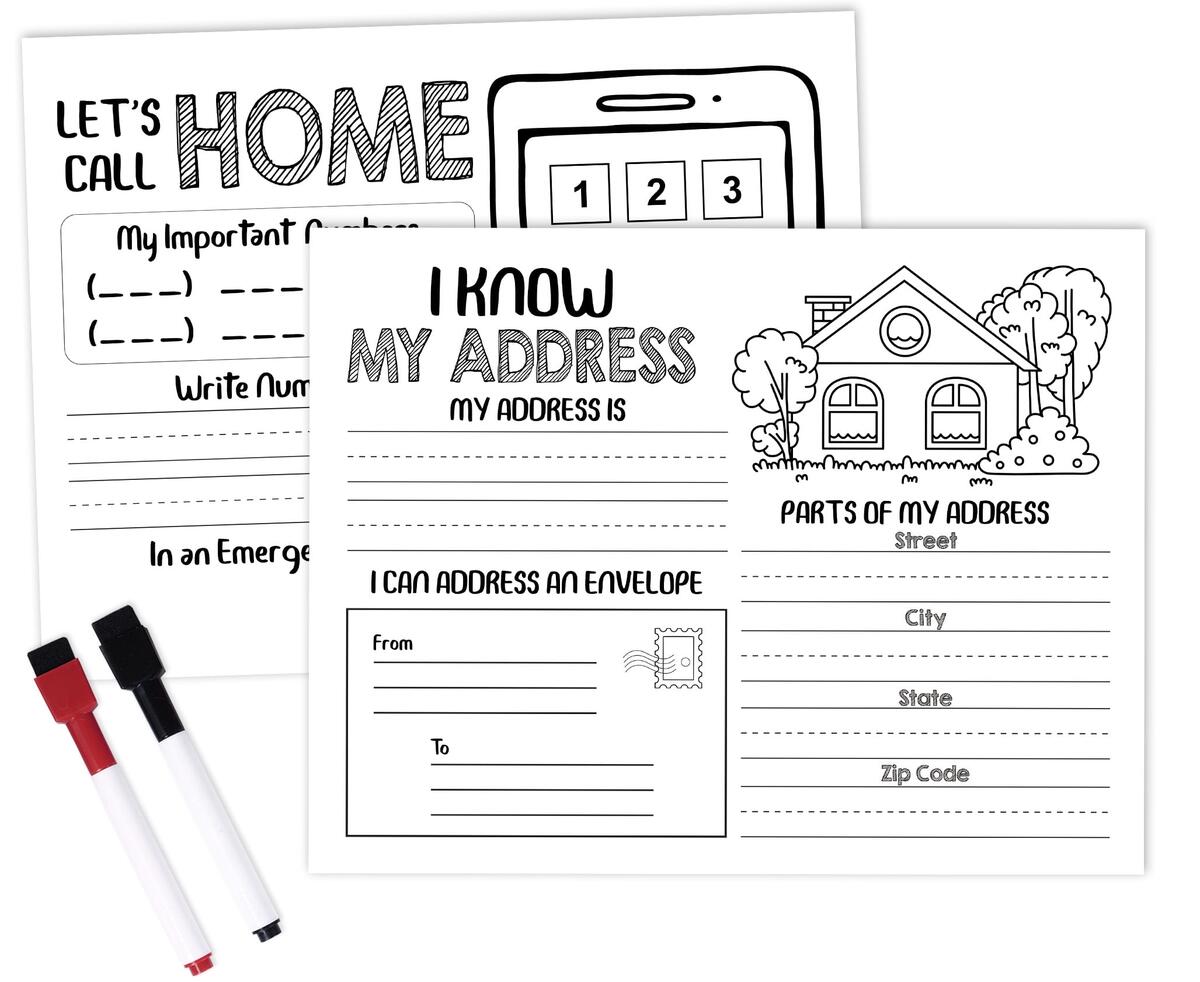 Free Printable Address And Phone Number Worksheet For Kids In Worksheets Library