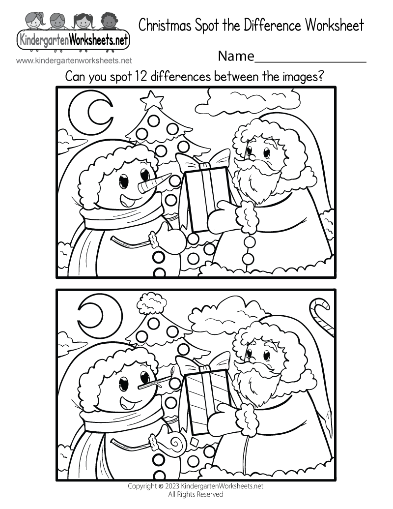 Free Printable Christmas Spot The Difference Worksheet Santa S Workshop Classification Worksheet Free Printable Digital PDF