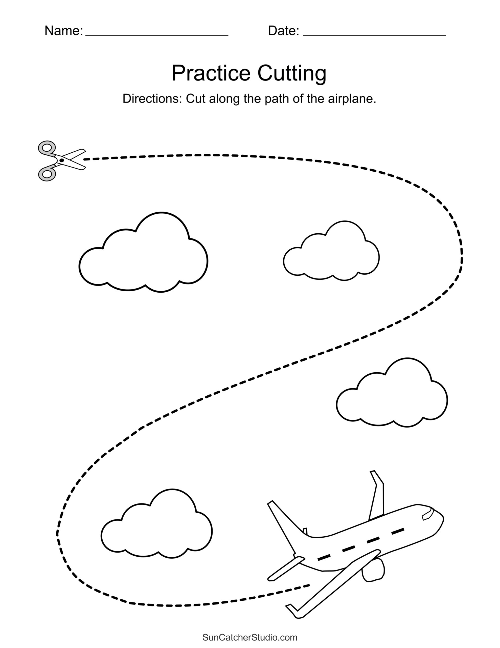 Cutting Practice Printables Printable Party Favors