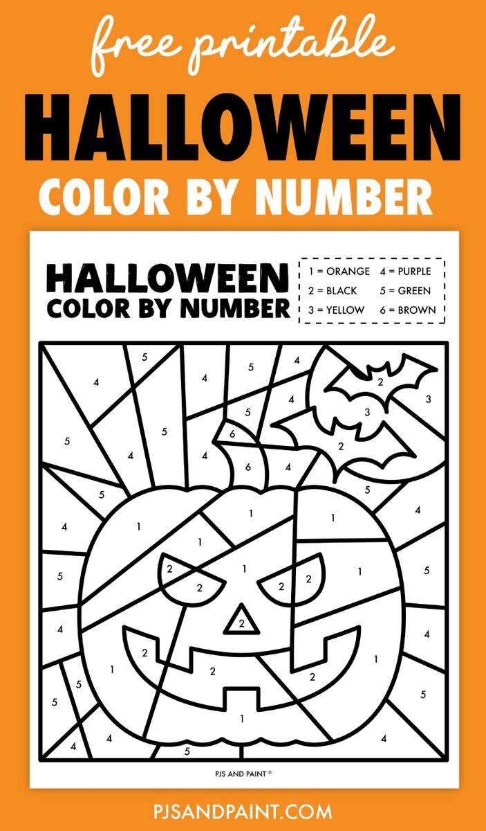 Free Printable Halloween Color By Number Worksheet Free Printable Halloween Color By Number Worksheet