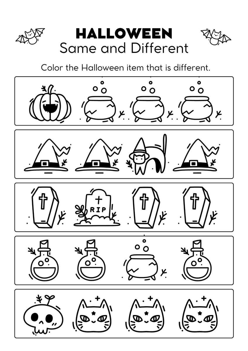 Free Printable Halloween Worksheet Templates To Edit Canva 30 FREE Halloween Printables For Preschool Stay At Home Educator
