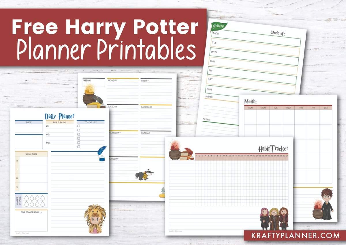 Free Printable Harry Potter Planning Pages Krafty Planner Free Printable Harry Potter Planning Pages Krafty Planner