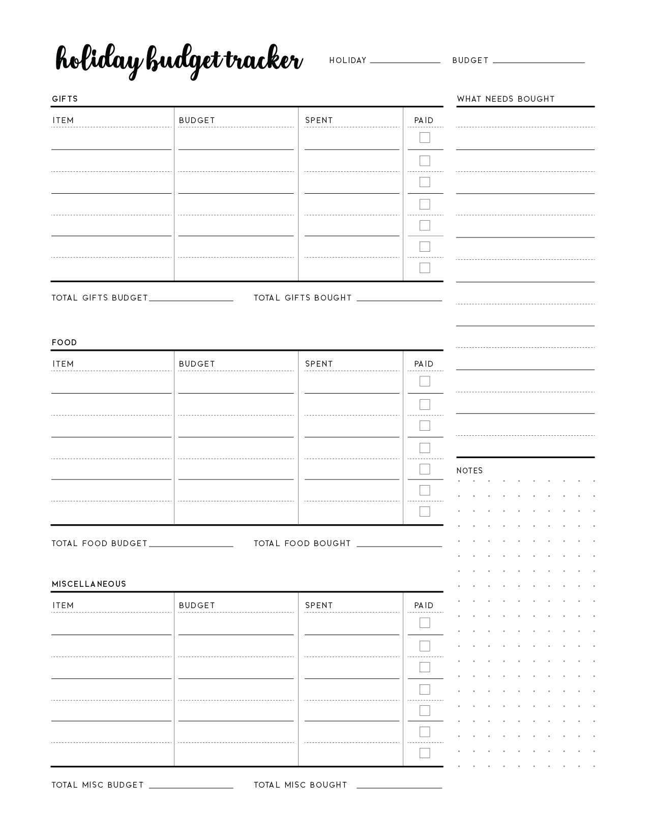 Travel Budget Planner Vacation Expense Tracker Printable PDF Etsy Israel