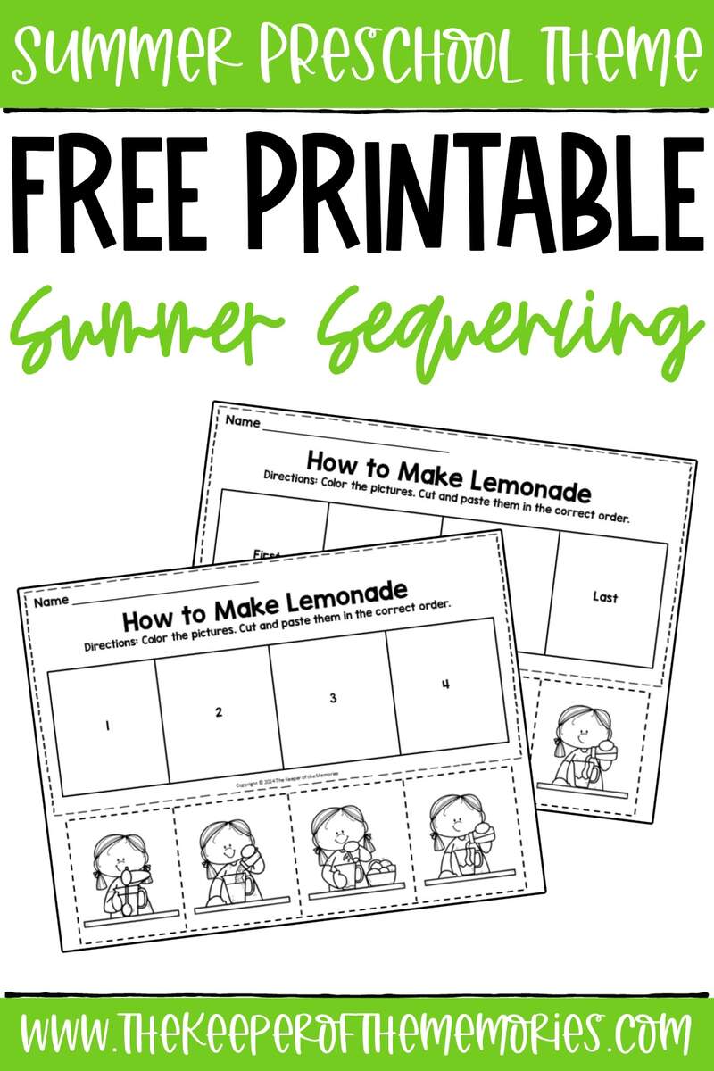 Free Printable How To Make Lemonade Summer Sequencing Worksheets The Keeper Of The Memories When Grandma Gives You A Lemon Tree Activities Freebies Included Natalie Lynn Kindergarten
