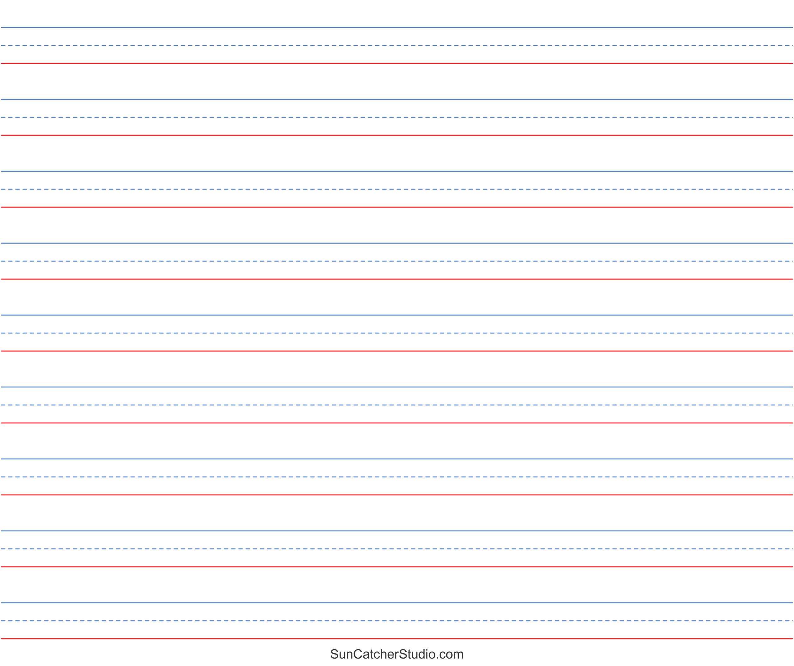 Handwriting Sheets Printable 3 Lined Paper