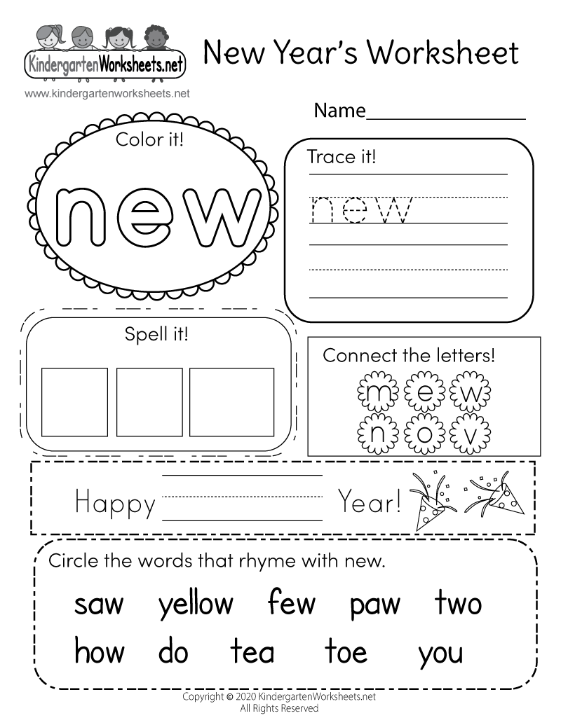 Free Printable New Year S Worksheet Free Printable New Year S Reading Worksheet