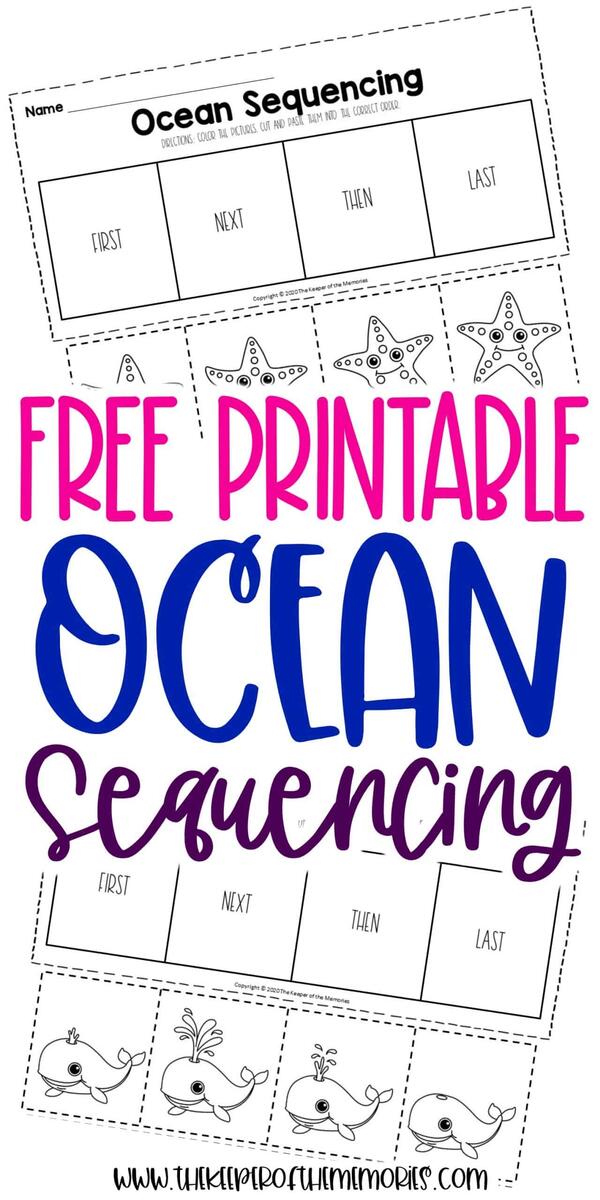 Free Printable Ocean Kindergarten Sequencing Worksheets The Keeper Of The Memories Free Printable Ocean Kindergarten Sequencing Worksheets The Keeper Of The Memories