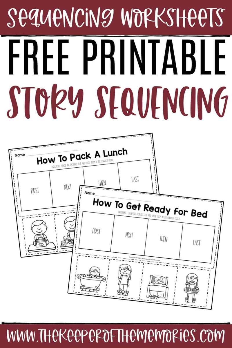 Free Printable Story Sequencing Worksheets The Keeper Of The Memories Free Printable 6 Scene Sequencing Cards