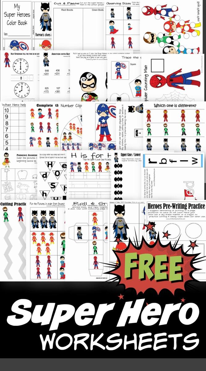 FREE Printable Superhero Worksheets And Activity Sheets FREE Printable Superhero Worksheets Activity Sheets Frugal Mom Eh