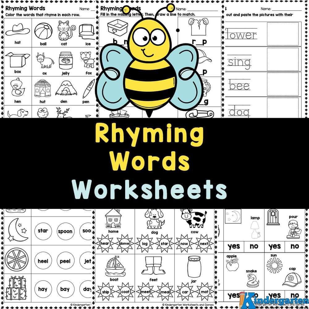 FREE Rhyming Worksheets For Kindergarten Matching Rhyming Words By PreKautism TPT