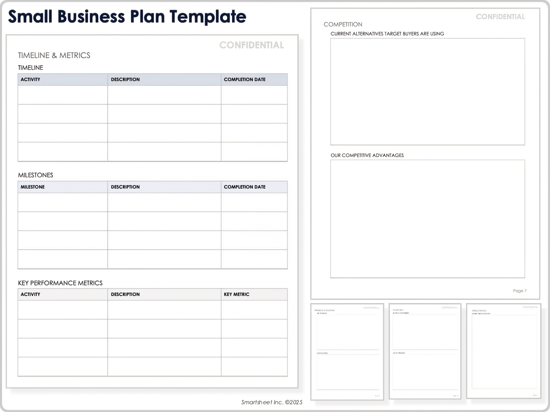 Free Simple Business Plan Templates Business Marketing Worksheets Get Organized Wizard