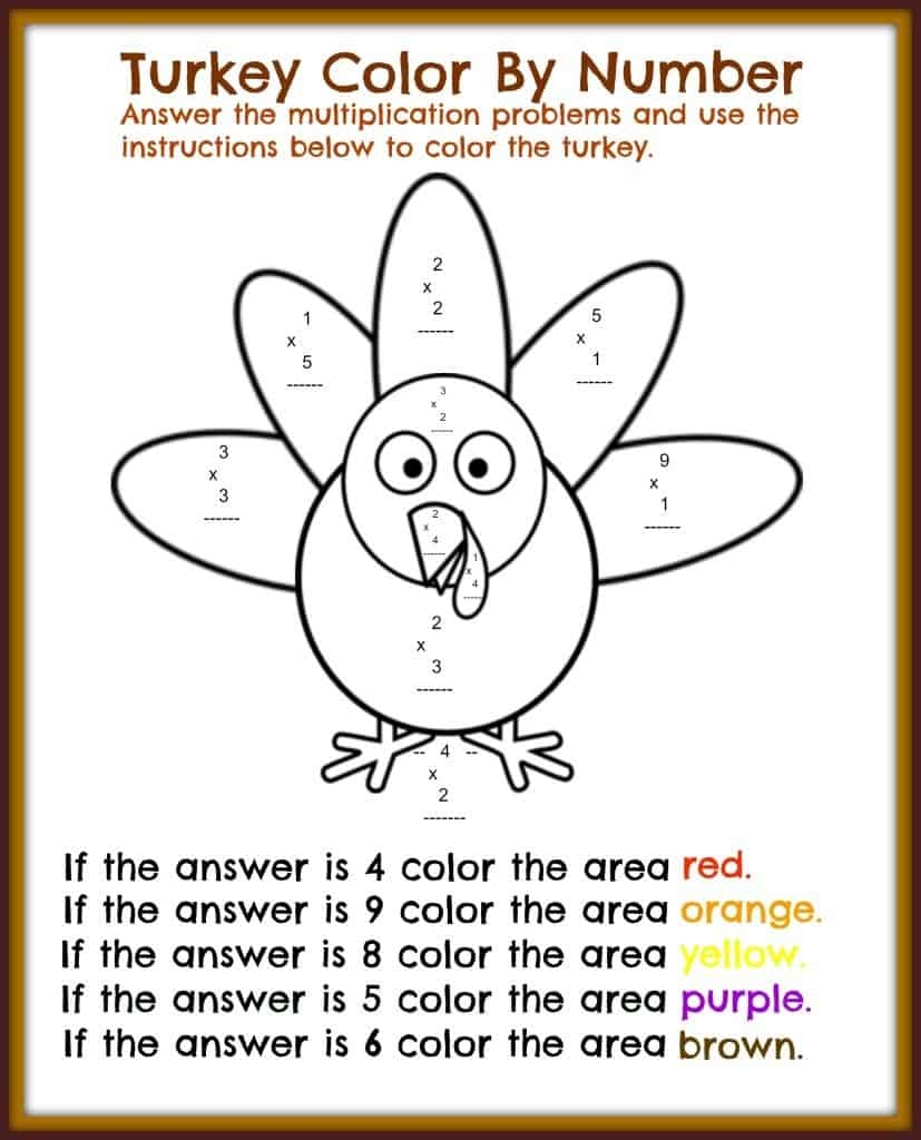 Free Thanksgiving Printable Math Worksheets Midwest Modern Momma Math Thanksgiving Worksheets PDF Free Download