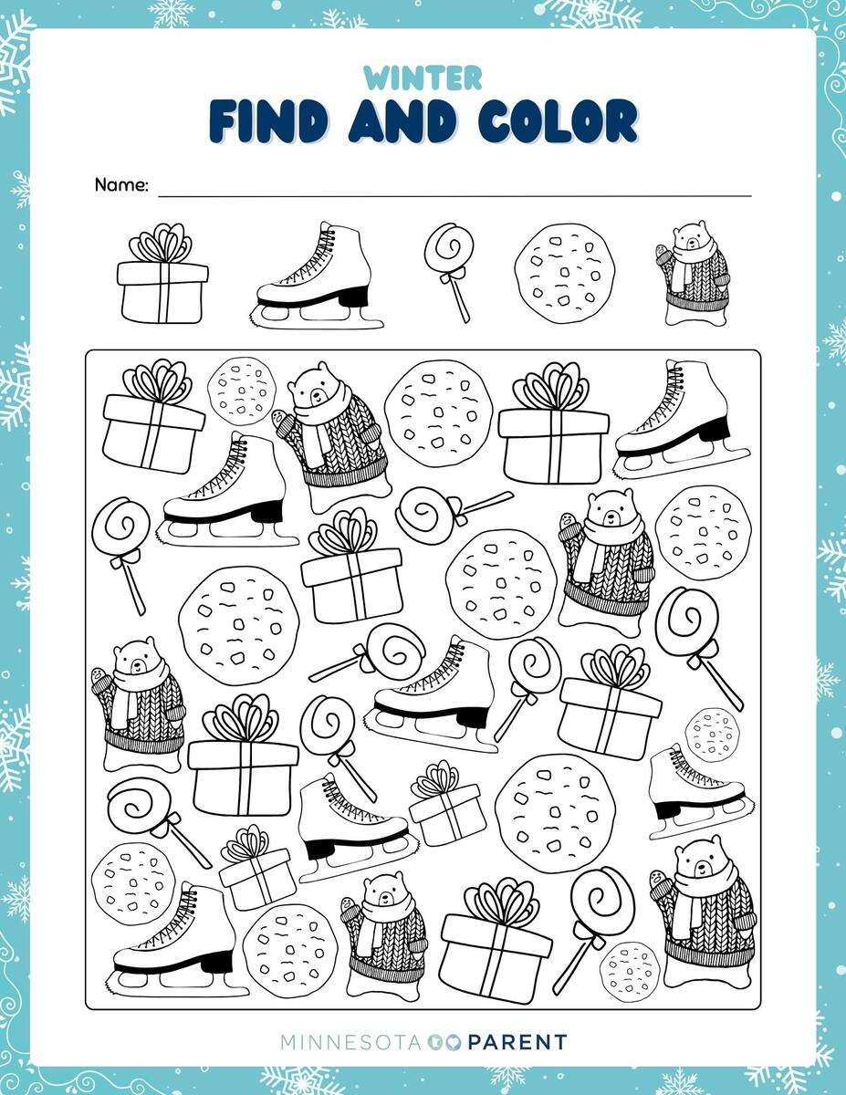 Free Winter Printables And Activity Pages For Kids Minnesota Parent Free Winter Printables And Activity Pages For Kids Minnesota Parent