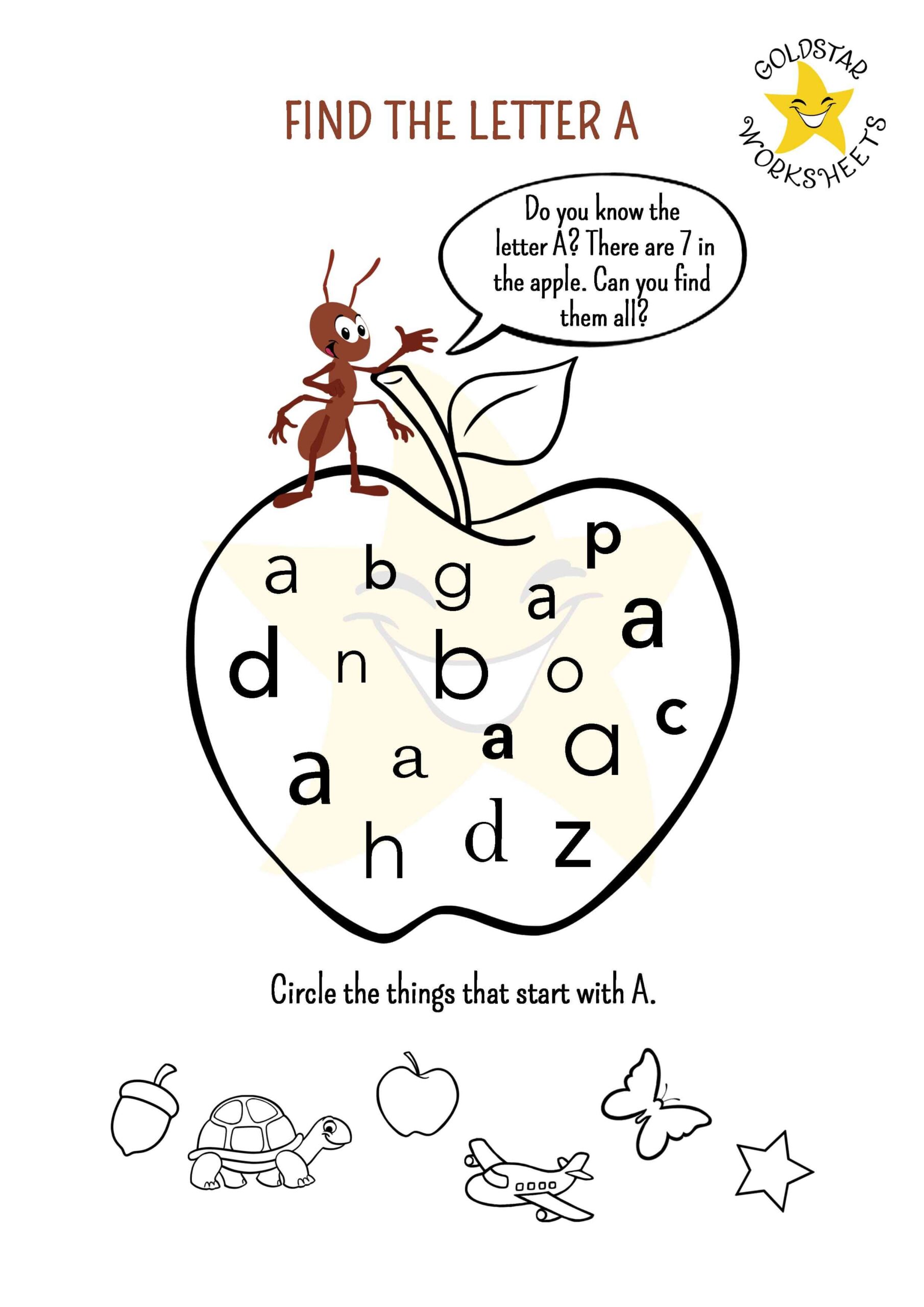 Fun Alphabet Activities Find The Letter A Worksheets FREE PDF