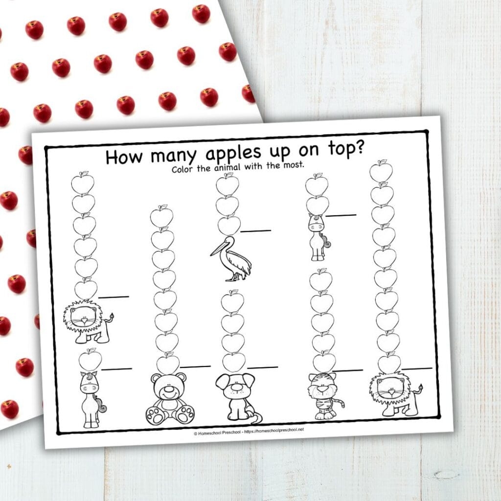 FREE Printable Apple And Apple Seed Counting Worksheets
