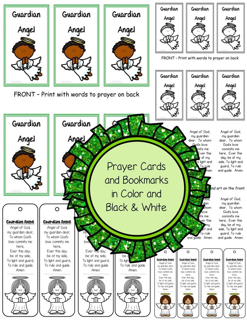 Free Guardian Angel Prayer Card Printable For Catholic Kids Kindling Wild
