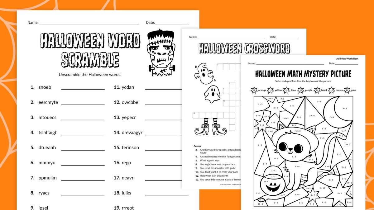 Free Printable Halloween Worksheet Templates To Edit Canva