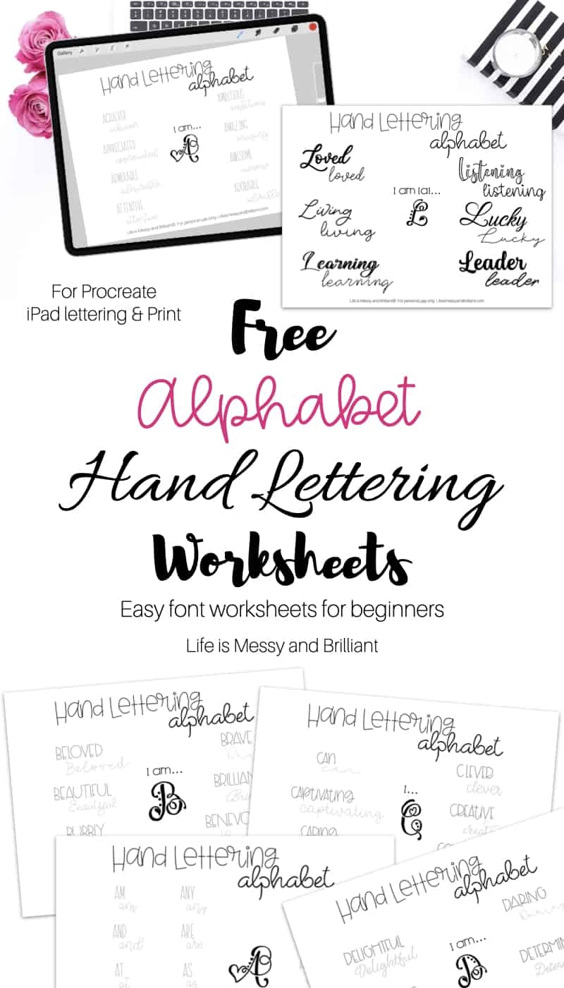 Hand Lettering Alphabet Worksheets For Beginners Hand Lettering Alphabet Worksheets For Beginners