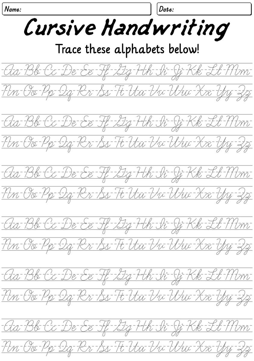 Hand Writing Practice Sheets For Adults Cursive Handwriting Worksheets Free Printable Mama Geek