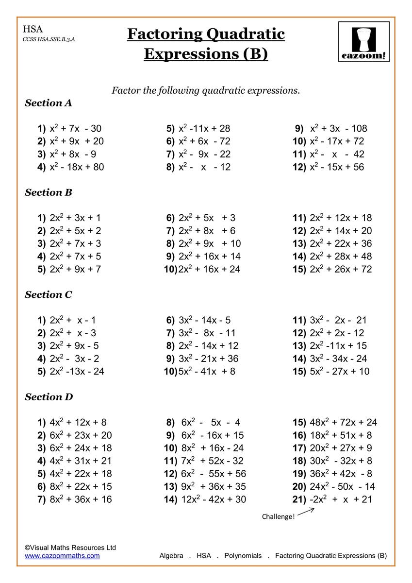 High School Math Worksheets Math Worksheets PDF Cazoom Math Free Printable 11th Grade Math Review Worksheet
