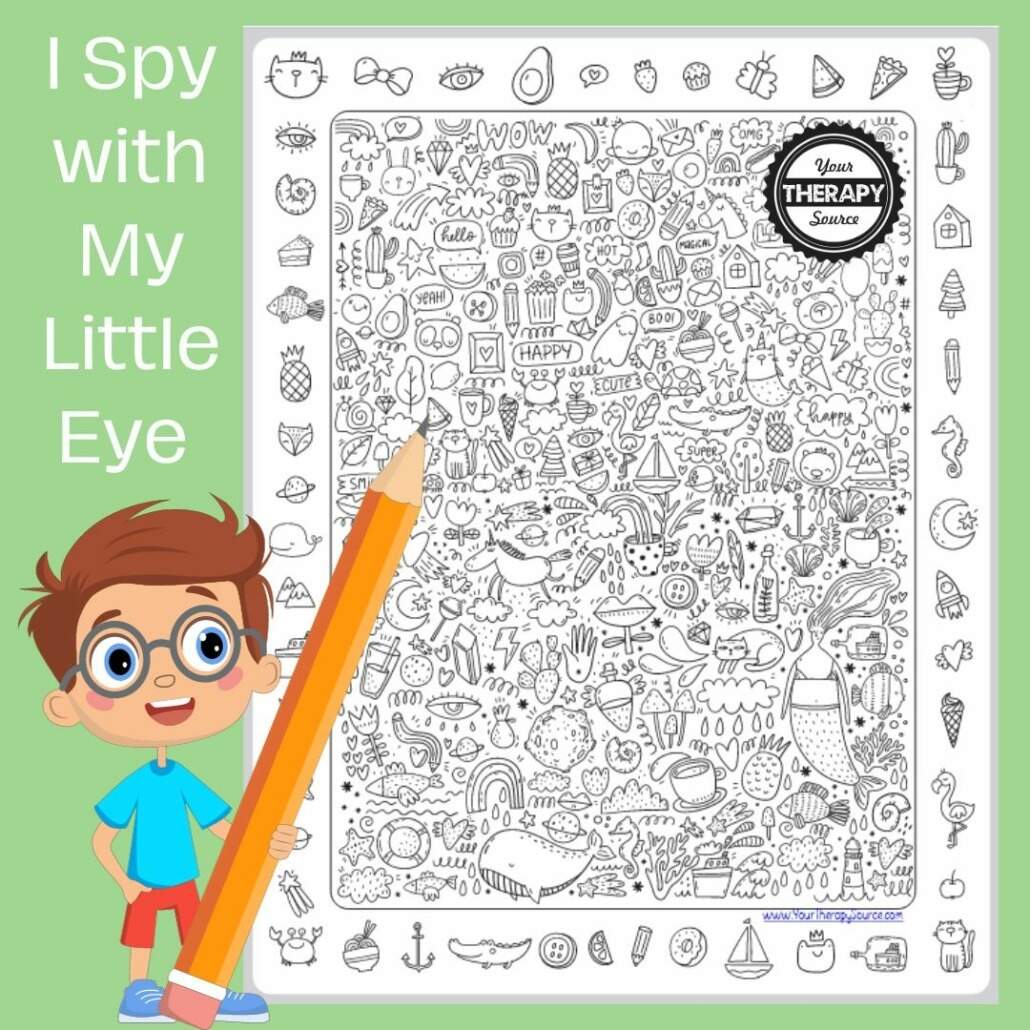 Spring I Spy Coloring Printable Teach Beside Me