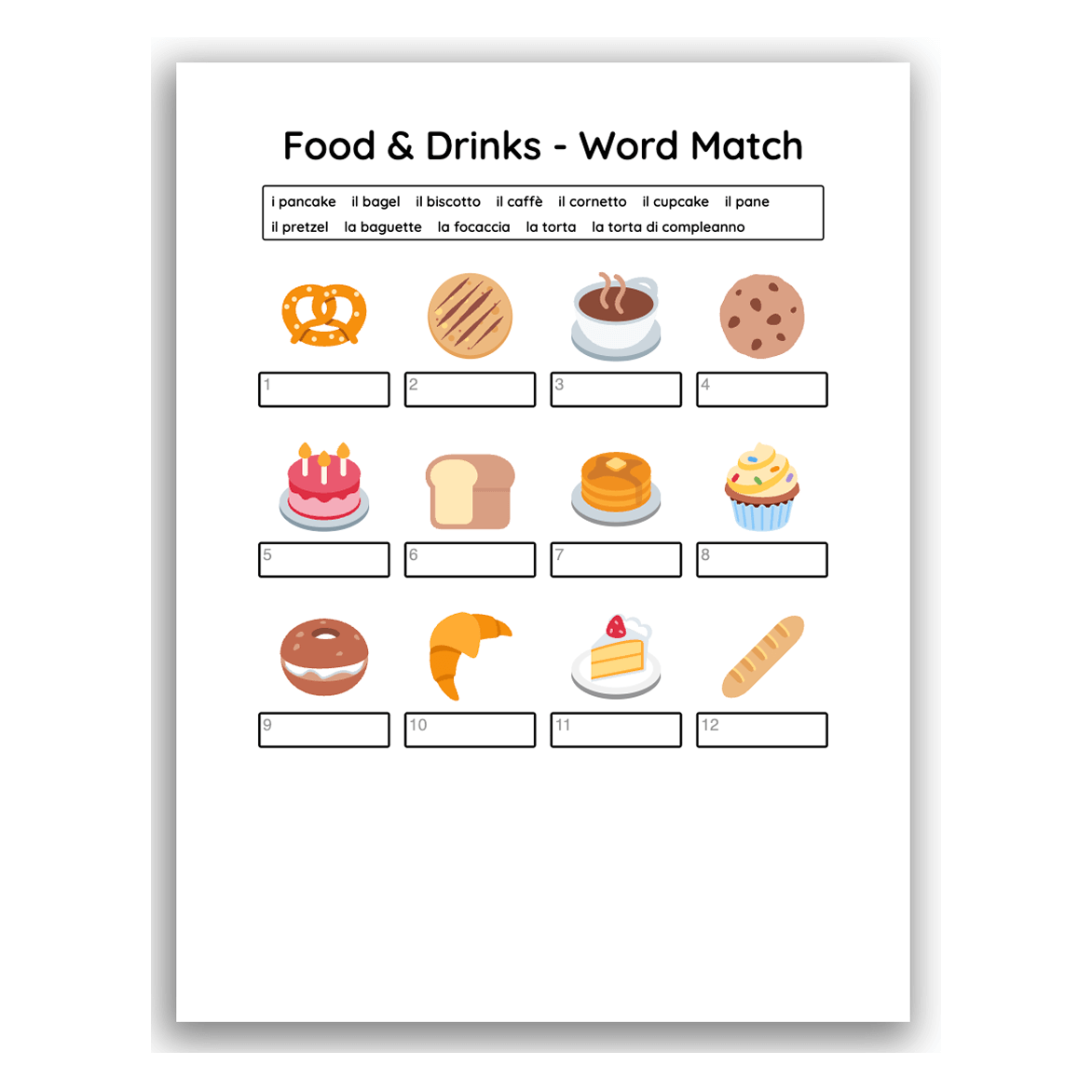 Italian Worksheets For Beginners And Kids Free PDFs Italian Worksheets For Beginners And Kids Free PDFs