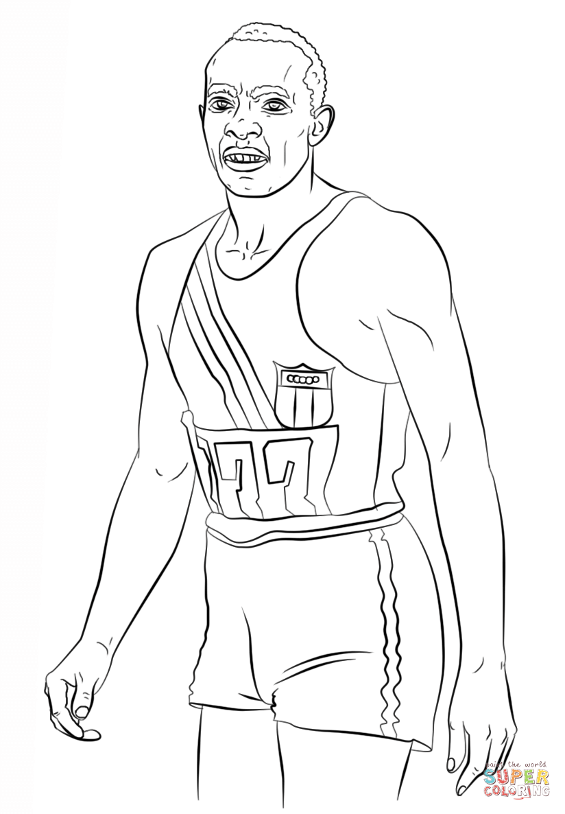 Jesse Owens Coloring Page Free Printable Jesse Owens Reading Comprehension Passage Questions Made By Teachers