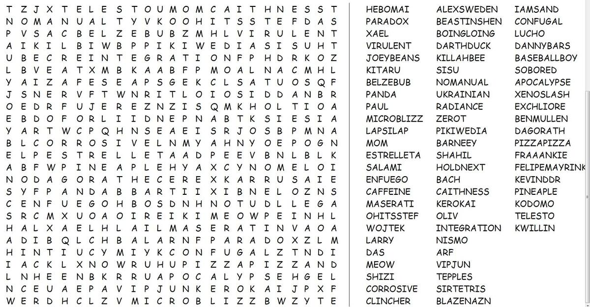 Jumbo Word Search Printable Worksheets Library