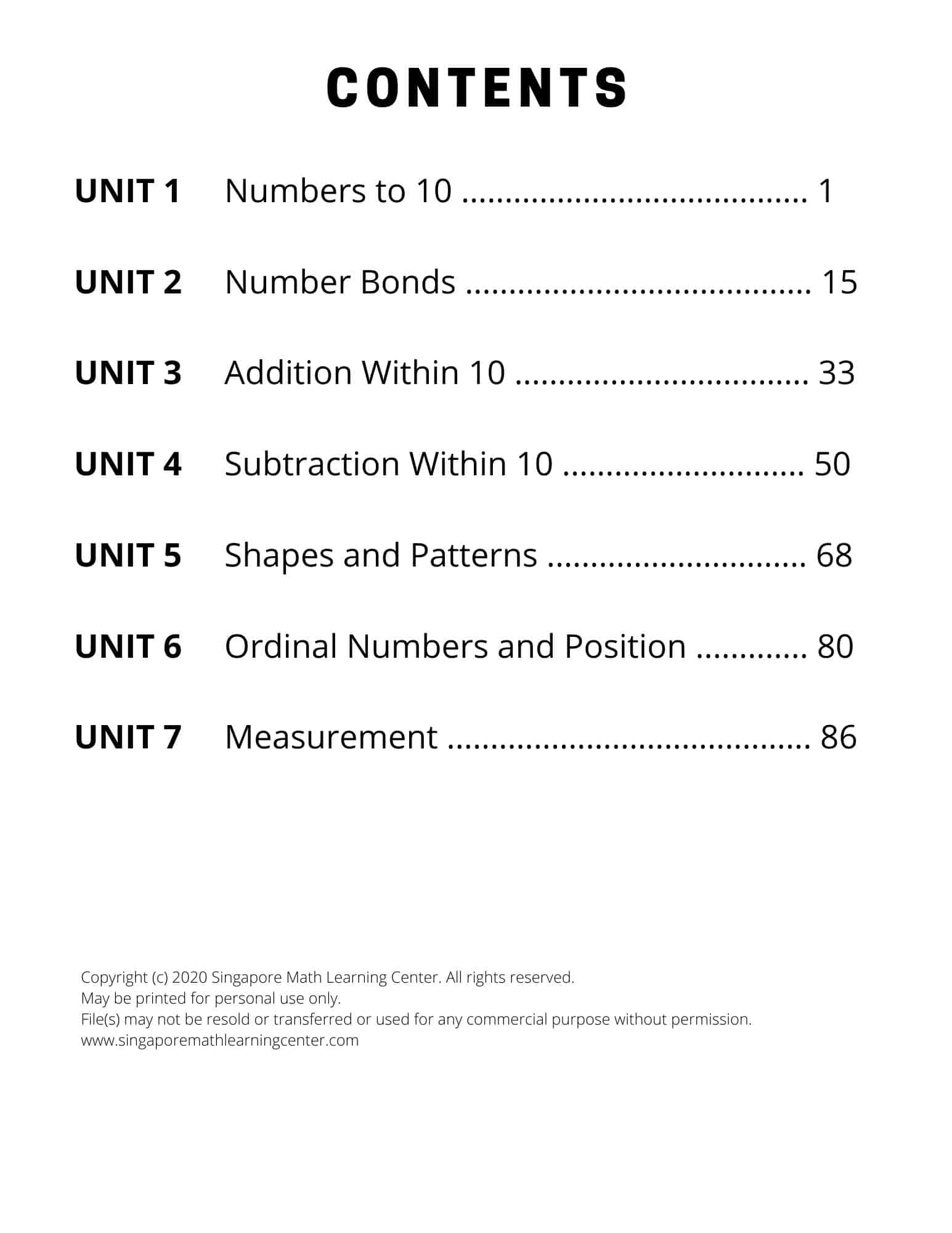 Kindergarten Book 1