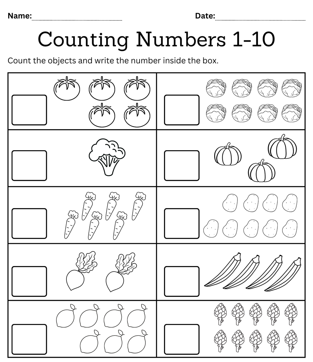 Kindergarten Math Counting Objects Worksheets 1 10 Black And White Teaching Resources Kindergarten Math Counting Objects Worksheets 1 10 Black And White Teaching Resources