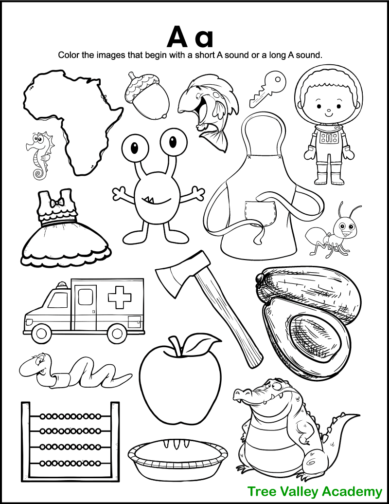 Letter A Sound Worksheets Tree Valley Academy Phonics Beginning Sounds Worksheets Alphabet Letters A To Z Made By Teachers