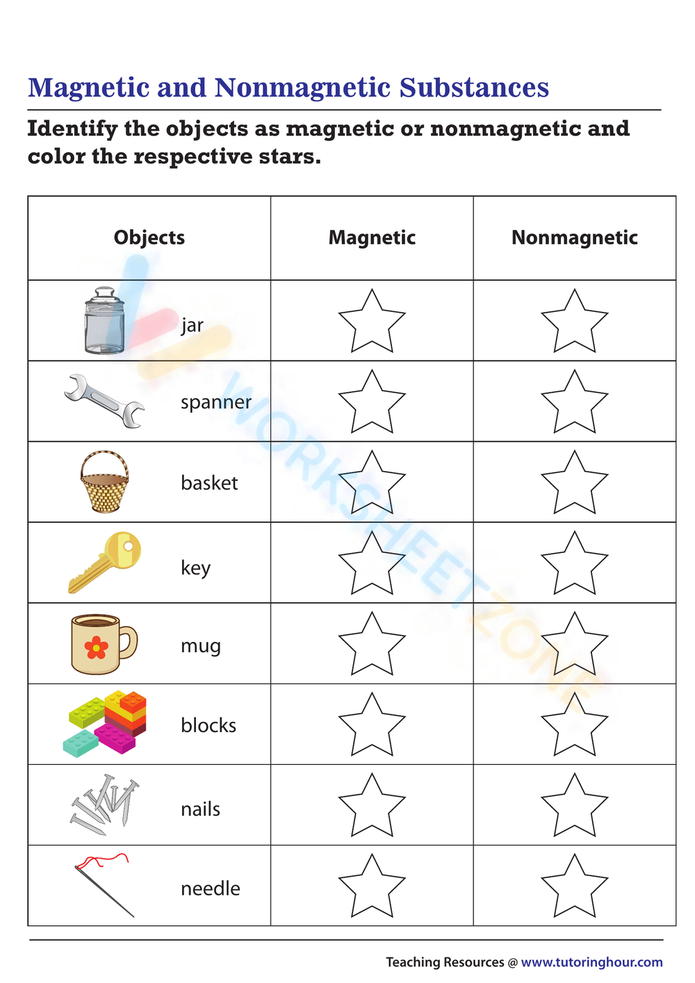 Magnet Mania Pick Me Up Experiment WORKSHEET Grades 4 To 7 Worksheets Library
